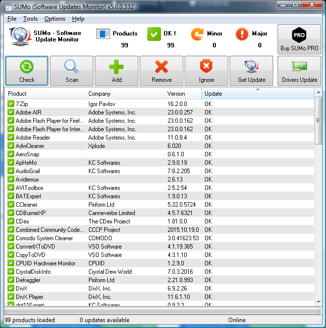 Screenshot of SUMo